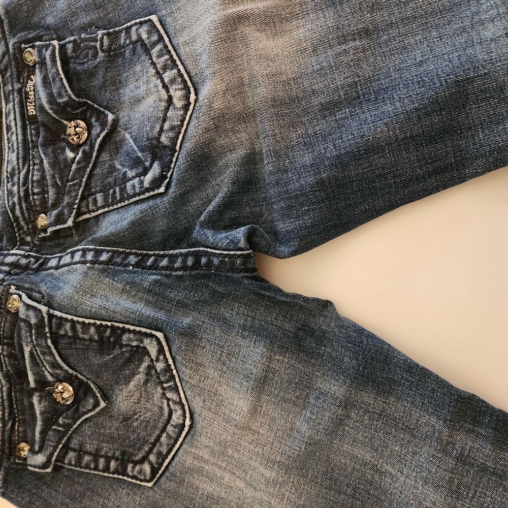 Women's Blue Studded Jeans - Picture 8 of 8